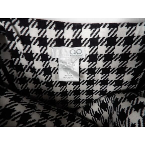 Go International Dress‎ Womens 8 Houndstooth Strapless Retro Plaid Belt Bodycon - Picture 3 of 11